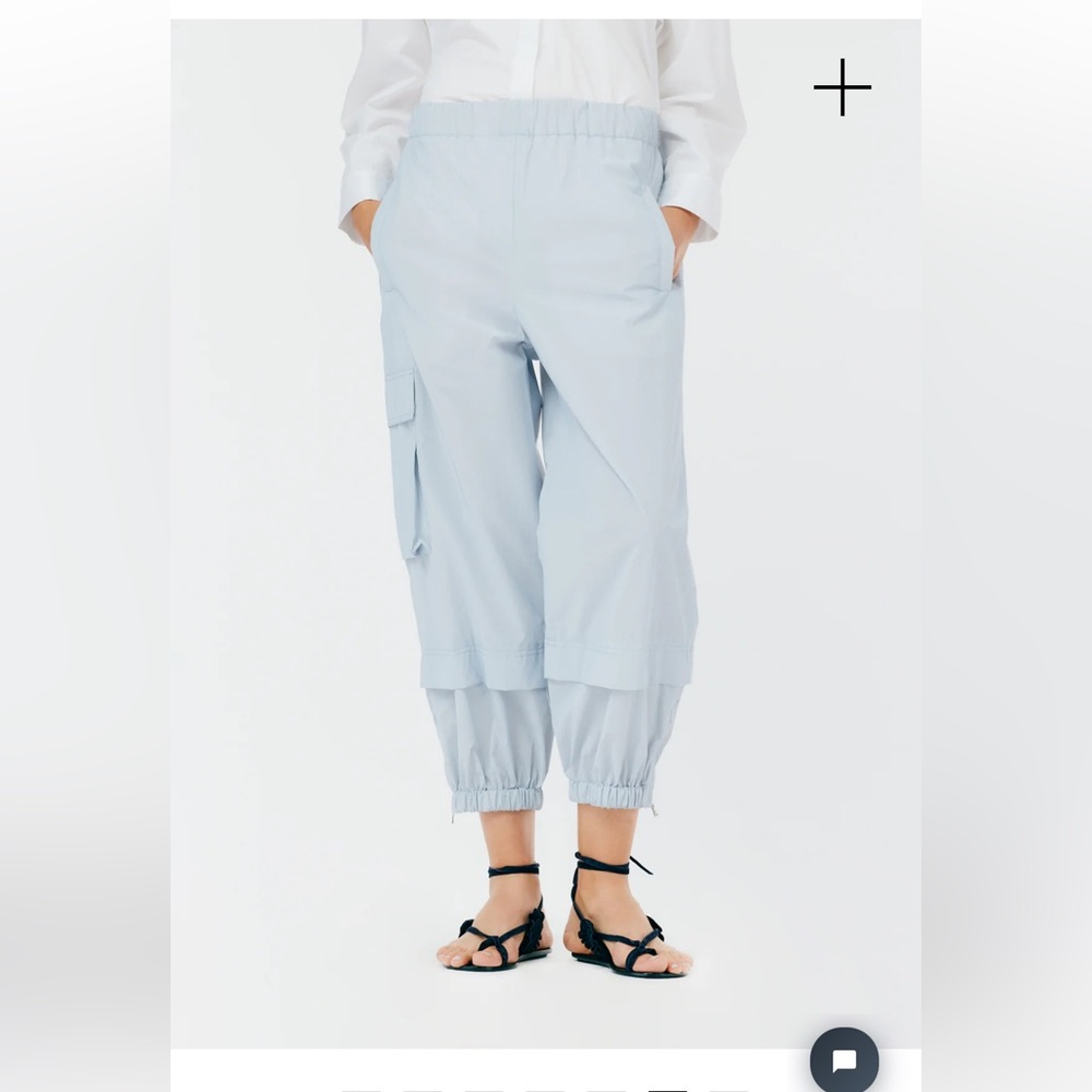 Tibi Light Blue Track Pants